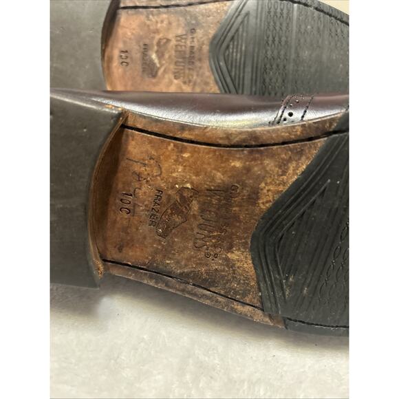 GH Bass Weejuns Men’s Shoes Size 10 C Burgundy Leather Loafers Slip On Casual - Picture 8 of 9